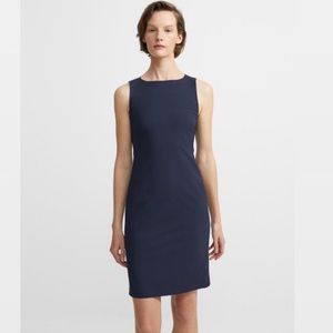 Theory Size 4 Sheath Dress in Stretch Wool Navy